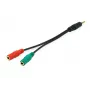 Equip 147943 helikaabel 1,5 m 2 x 3,5 mm 3,5 mm Must