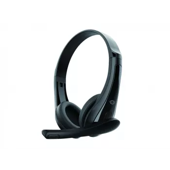 Juhtmega peakomplekt CONCEPTRONIC POLONA06B3T, stereo 3,5 mm, mürasummutusega mikrofon, supraauraalne, 20–20000 Hz, 1,8 m kaabel, must