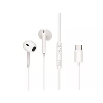 Wired earbud headset CONCEPTRONIC BRENDAN02W USB-C, in-ear, 20–20000 Hz, 1.2 m kaabel, Valge