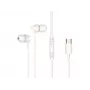 Juhtmega kõrvasisene peakomplekt CONCEPTRONIC BRENDAN03W — USB-C, 20–20000 Hz, 1,2 m kaabel, valge