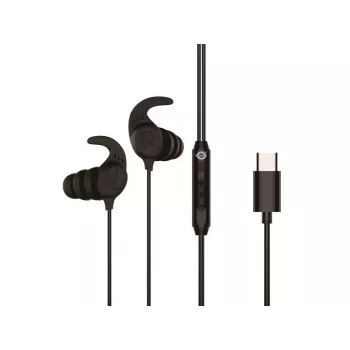 Juhtmega kõrvaklapp CONCEPTRONIC BRENDAN05B — USB-C, 20–20000 Hz, 1,2 m kaabel, kõrvahaagiga (must)