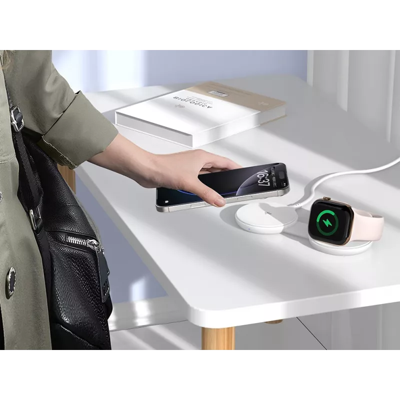 Conceptronic GORGON04W 2-in-1 kokkupandav magnetiline Qi2 25W juhtmevaba laadija