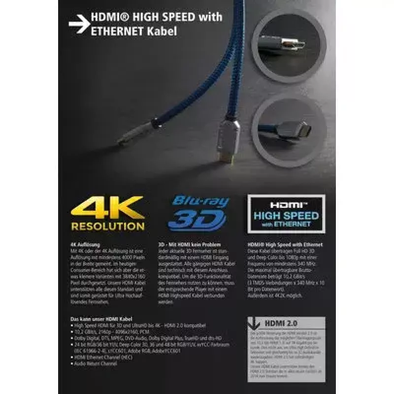 HDMI-kaabel S/CONN 1,0 m