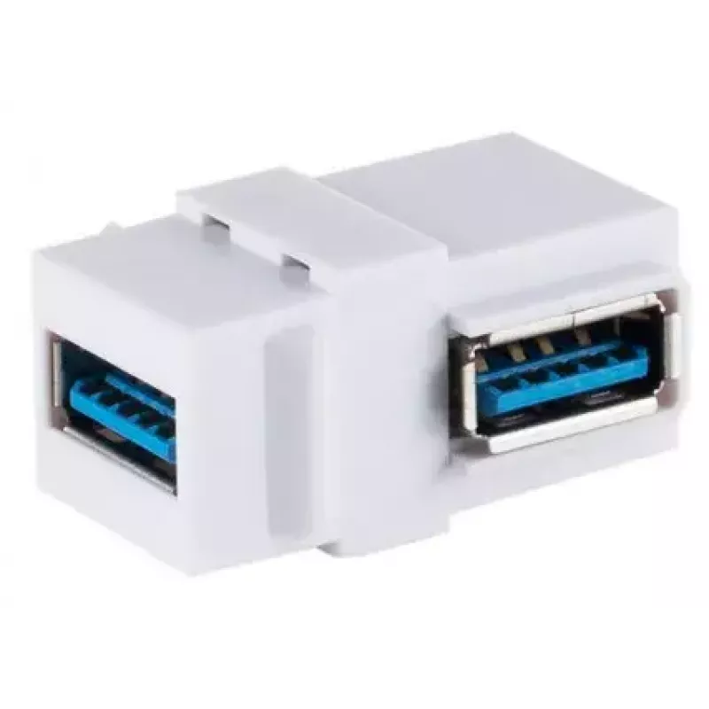 Keystone-moodul ShiverPeaks S/CONN 08-10042 Nurkne USB A Valge