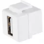 Keystone-moodul ShiverPeaks 08-10044 Lame Valge USB A