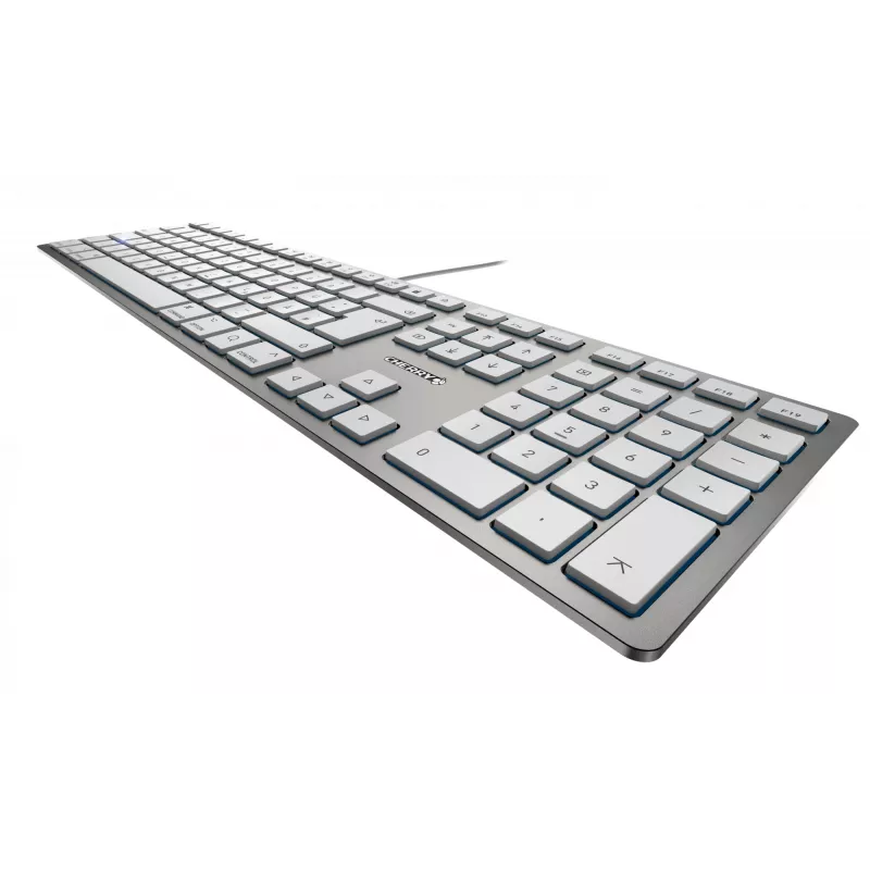 CHERRY KC 6000 õhuke FOR MAC juhtmega klaviatuur, hõbedane/valge, USB (QWERTY – UK English)