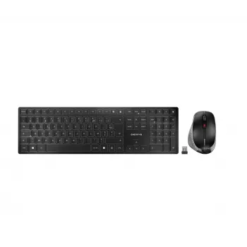 CHERRY DW 9500 õhuke klaviatuur Hiir kaasas Universaalne RF juhtmevaba Bluetooth AZERTY Prantsuse Must, Hall