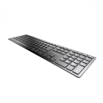 Klaviatuur Cherry KW 9100 õhuke juhtmevaba RF + Bluetooth QWERTY UK English must 108 klahvi 1,2 m kaabel