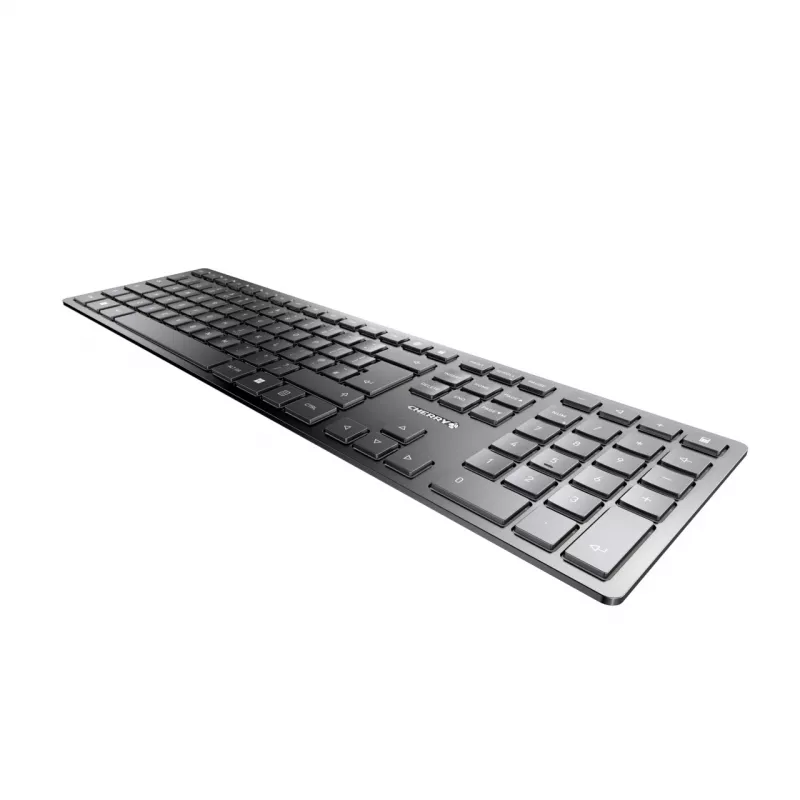 Klaviatuur Cherry KW 9100 õhuke juhtmevaba RF + Bluetooth QWERTY UK English must 108 klahvi 1,2 m kaabel