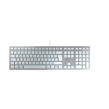 Klaviatuur Cherry CHERRY KC 6000C FOR MAC juhtmega USB QWERTY käärikmehhanism hõbedane 1,8 m