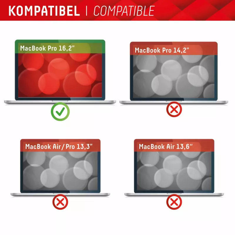 Displex PRIVACY SAFE magnetiline kahesuunaline privaatsusfilter MacBook Pro 16,2‘‘ jaoks