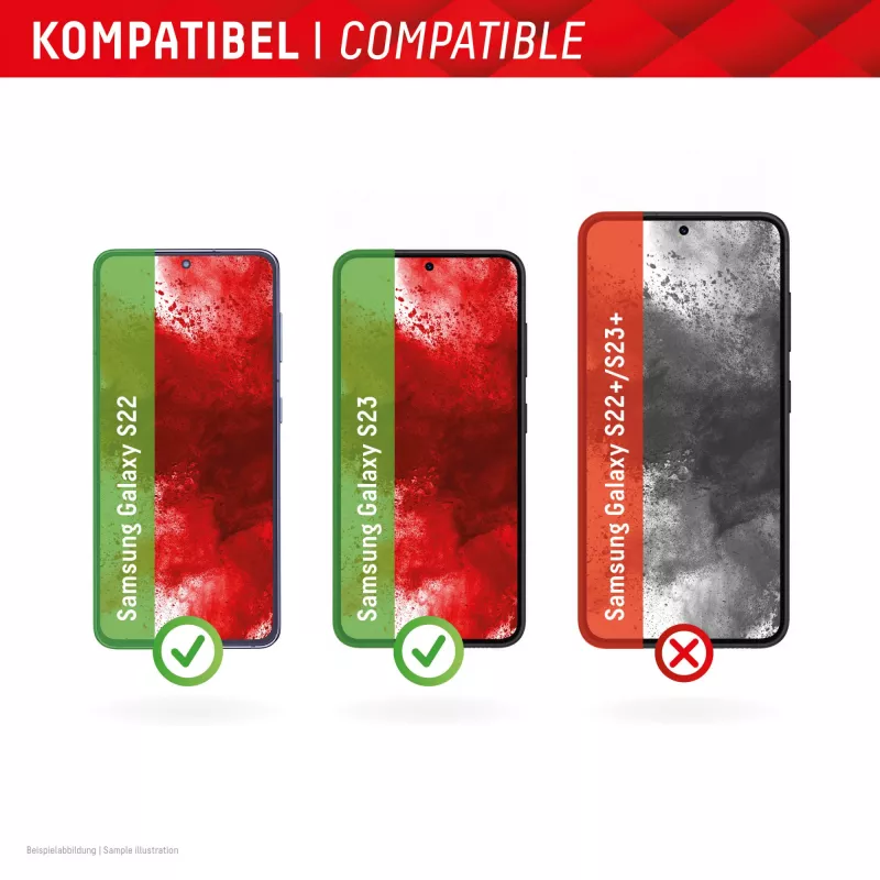 Displex Privacy ekraanikaitse (10H) Samsung Galaxy S22/S23 jaoks, Eco kinnitusraam, privaatsusfilter
