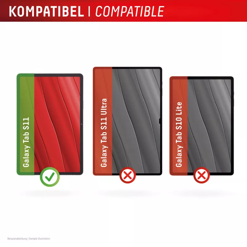 Displex tahvelarvuti klaas (9H) Samsung Galaxy Tab S11 jaoks, Eco paigaldusraam, purunematu