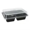 Papstar 96554 Ühekordne toidu säilitamise konteiner Must PET 227x178x45mm