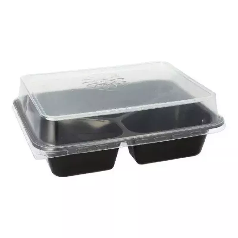 Papstar 96554 Ühekordne toidu säilitamise konteiner Must PET 227x178x45mm