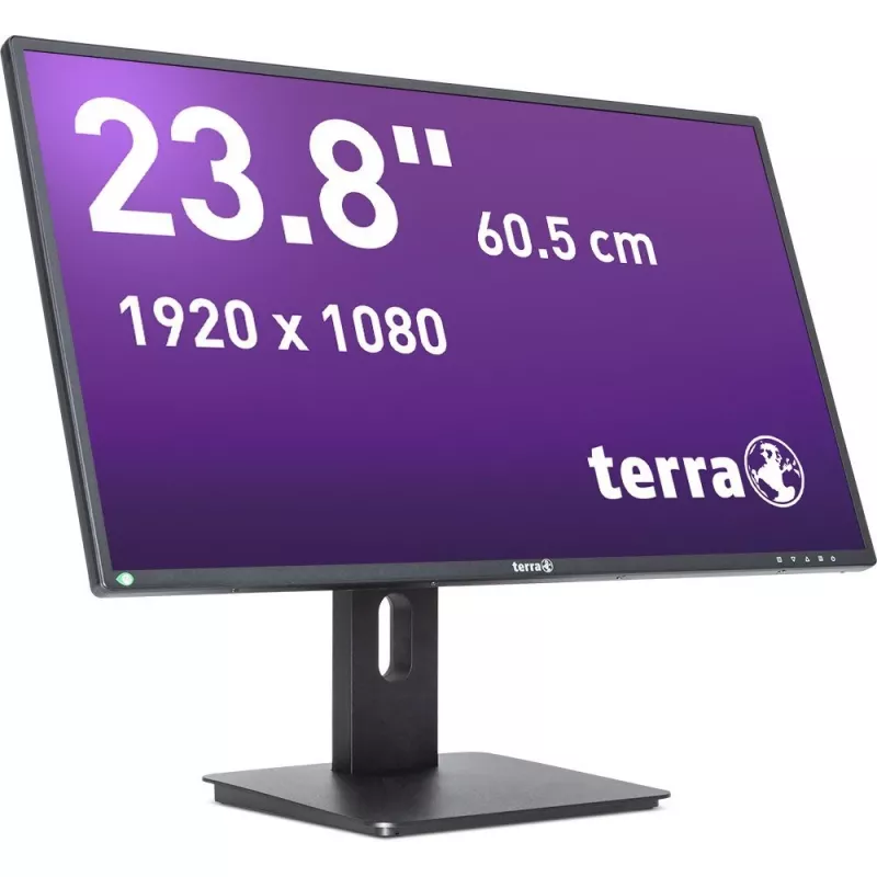 TERRA 3030250 arvutimonitor 60,5 cm (23,8 tolli) 1920 x 1080 pikslit Full HD LED Must