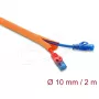 Kaablikaitseümbris isesulguv DELOCK 2 m x 10 mm oranž