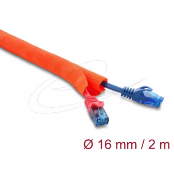 Kaablikaitseümbris isesulguv DELOCK 2 m × 16 mm oranž