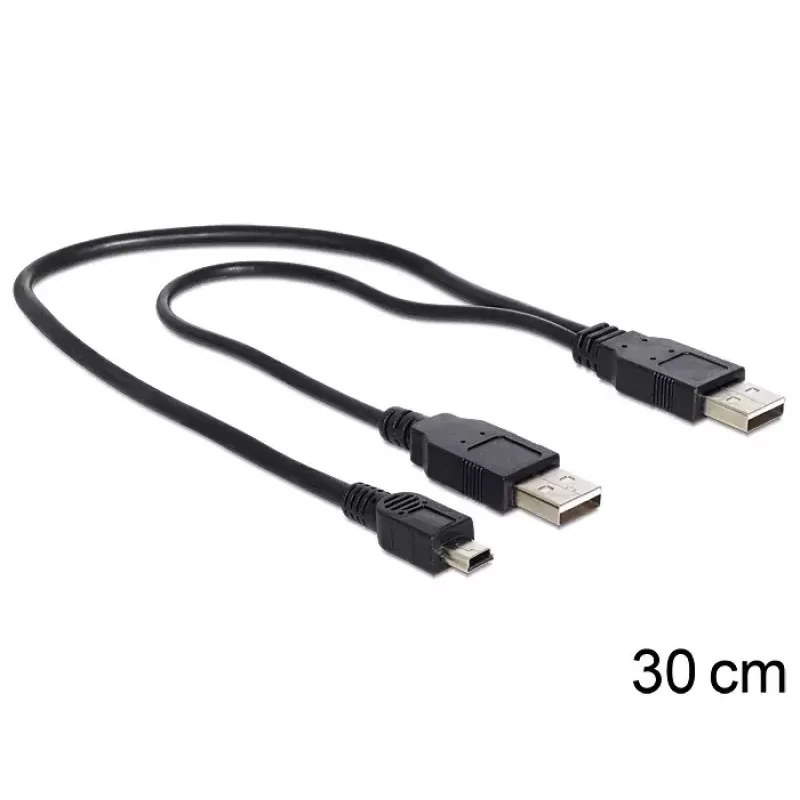 USB-kaabel DeLOCK 83178 USB 2.0 0,3 m 2 x USB A must