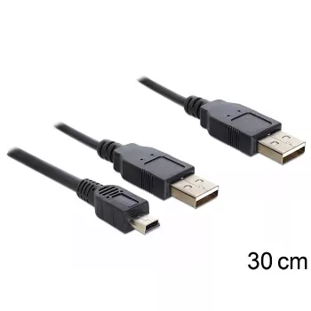USB-kaabel DeLOCK 83178 USB 2.0 0,3 m 2 x USB A must