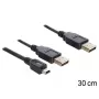 USB-kaabel DeLOCK 83178 USB 2.0 0,3 m 2 x USB A must