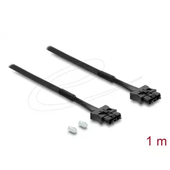 DELOCK Fiiberoptiline POF-plastist servo-ühenduskaabel ST-ST-le 1 m, must