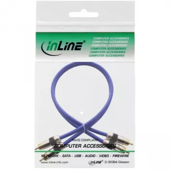 InLine Premium RCA Audio kaabel 2x RCA male / male kullatud 2m