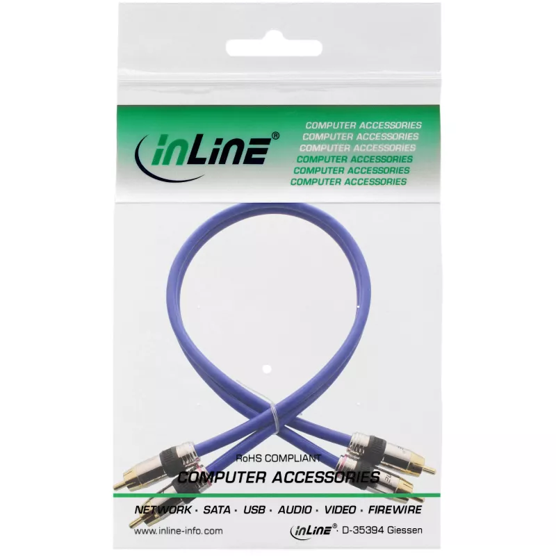 InLine Premium RCA Audio kaabel 2x RCA male / male gold plated 5m