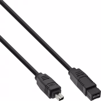 InLine FireWire 400 kuni 800 1394b kaabel 4/9 kontakti isane 1,8 m must