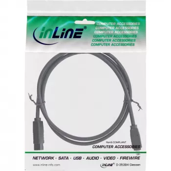 InLine FireWire 400 kuni 800 1394b kaabel 4/9 kontakti isane 1,8 m must