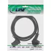 InLine toitekaabel, CEE 7/7 nurga all / 3-kontaktiline IEC C13 vasakule nurga all, must, 1,8 m
