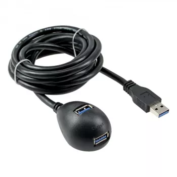 InLine USB 3.2 Gen.1 kaabel USB Type A M / A F + toide, alusega, must, 2m