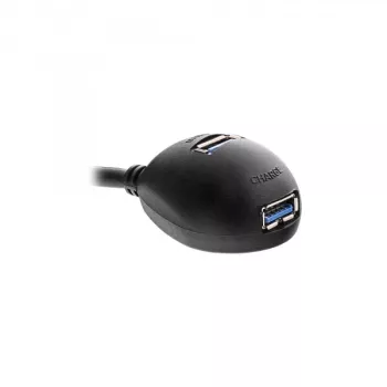 InLine USB 3.2 Gen.1 kaabel USB Type A M / A F + toide, alusega, must, 2m