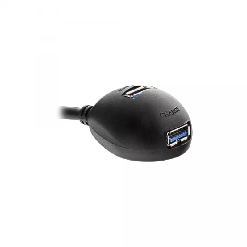 InLine USB 3.2 Gen.1 kaabel USB Type A M / A F + toide, alusega, must, 2m