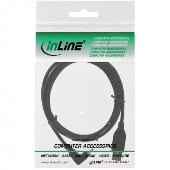 InLine USB Type A isane / Mini 5pin isane üles nurga all 90°, must, 0,5 m