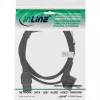InLine toitekaabel, CEE7/7 nurga all C15 sirgele, 3 x 1mm², must, 3m