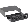 InLine lauakonsooli koondpunktikarp 8x Keystone RJ45, metall, must RAL9005