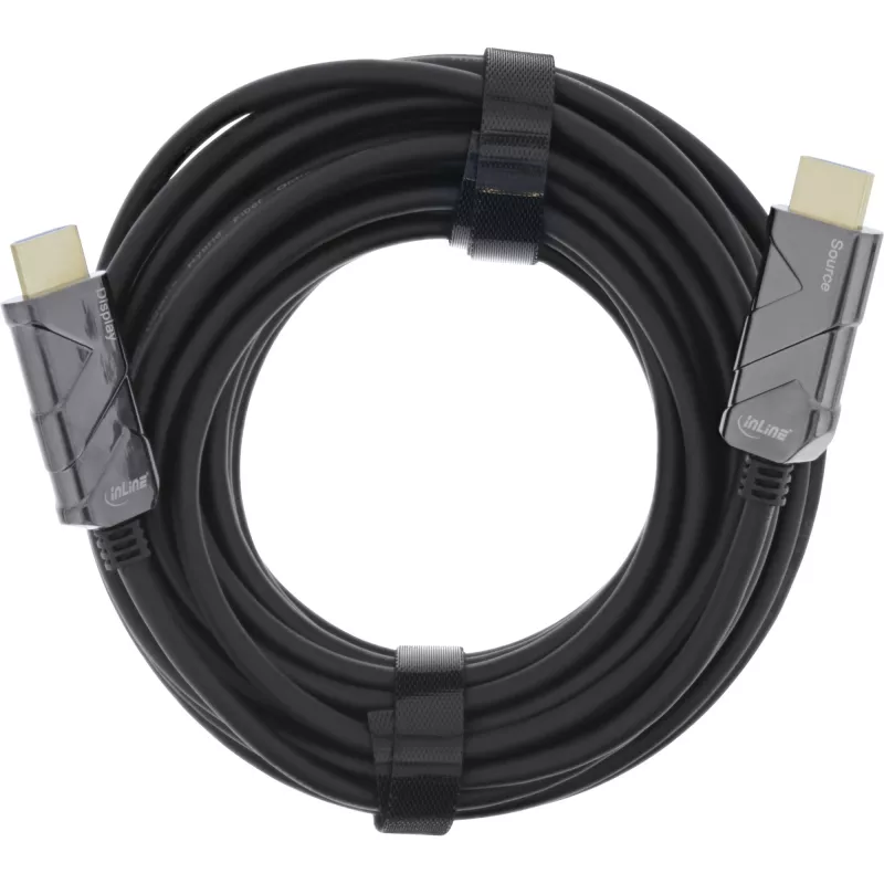 InLine HDMI AOC kaabel, ülikiire HDMI kaabel, 8K4K, must, 25m