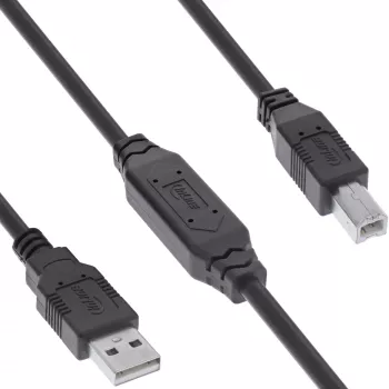 InLine USB 2.0 aktiivkaabel, USB-A isane USB-B isasele, 15m