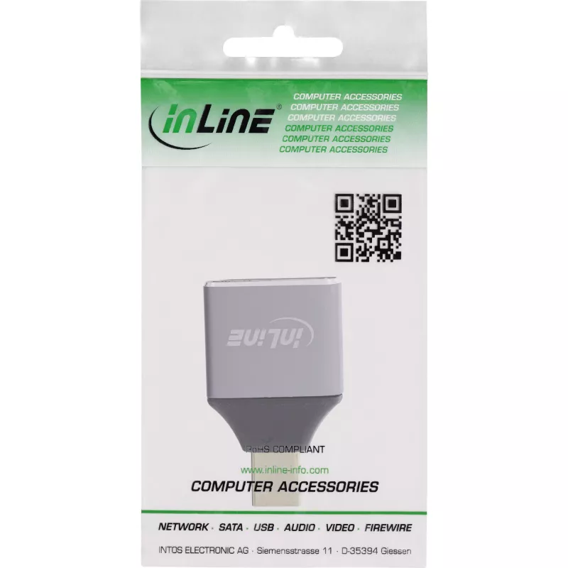 InLine 17291C kaabli soo muutmise adapter DisplayPort Mini DisplayPort hall, must