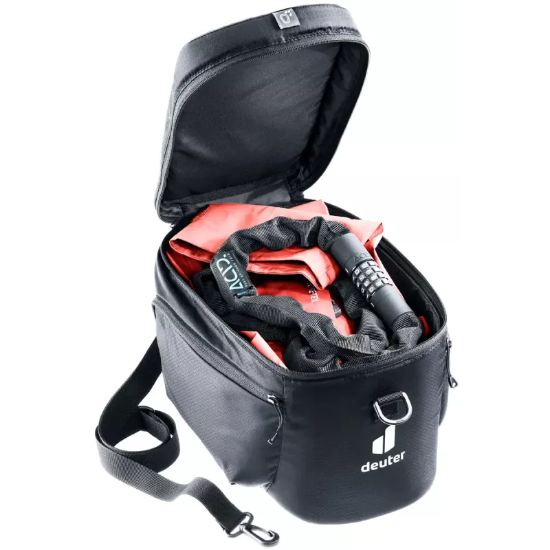 Jalgratta pakiraami kott DEUTER Rack Bag 10 — tagumine kinnitus, 10 L, kangas, 180×310×220 mm, must