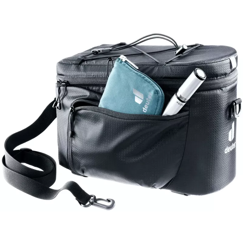 Jalgratta pakiraami kott DEUTER Rack Bag 10 — tagumine kinnitus, 10 L, kangas, 180×310×220 mm, must