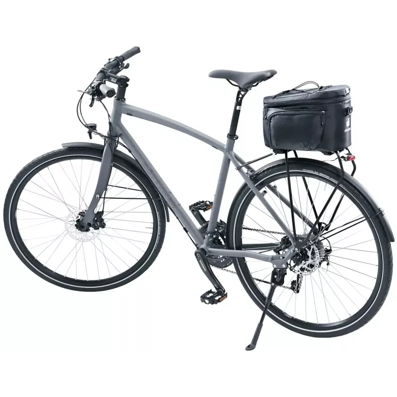 Jalgratta pakiraami kott DEUTER Rack Bag 10 — tagumine kinnitus, 10 L, kangas, 180×310×220 mm, must