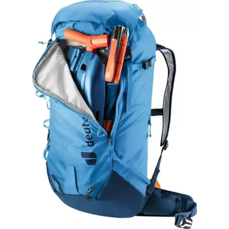 Seljakott DEUTER Freescape Lite 26 L — ilma raamita suusamatkakott, 26 L, 1,18 kg, pealtlaetav, sinine