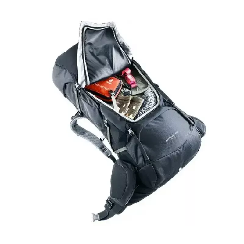 DEUTER Aircontact Pro 75+10 seljakott – 75+10 l, must, vastupidav veekindel