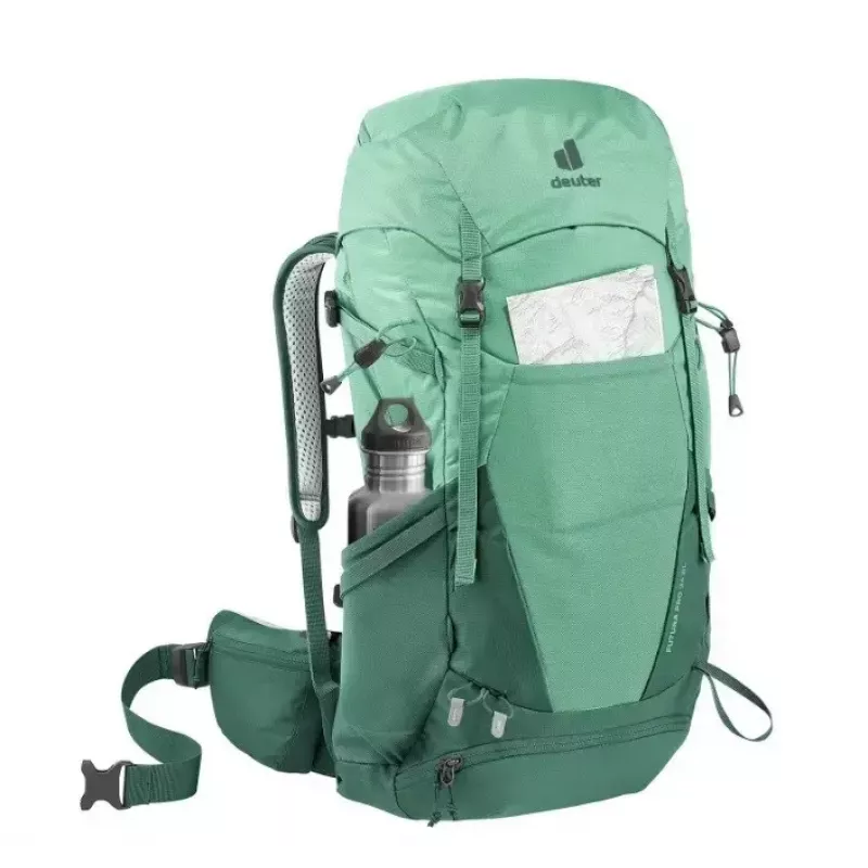 Seljakott DEUTER Futura PRO 34 SL Naiste matkakott, 34 L, taaskasutatud materjal, roheline