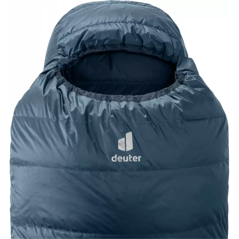 Muumiakujuline magamiskott DEUTER Astro 300 EL +2 °C/36 °F — maksimaalne kasutaja pikkus 200 cm, laius 790 mm, sügavus 520 mm, Ripstop sinine