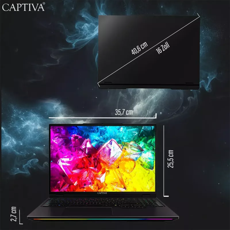 Sülearvuti CAPTIVA 92279 16 tolli AMD Ryzen 9 32 GB SSD Windows 11 Pro