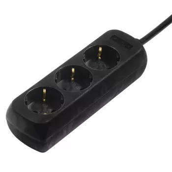 Hama 00108841 liigpingekaitse must 3 vahelduvvoolupistikut 230 V 3 m