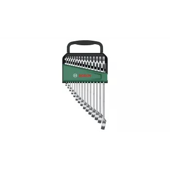 Bosch 1 600 A02 Z9E, 6,7,8,9,10,11,12,13,14,15,16,17,18,19,21 mm, Roostevaba teras, Kroom-vanaadiumteras, Satiin, 15 tk